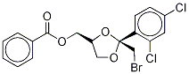 trans-[2-BroMoMethyl-2-(2,4-dichlorophenyl)-1,3-dioxolan-4-yl]Methyl Benzoate, 61397-57-7, 結(jié)構(gòu)式