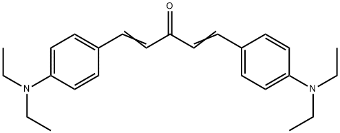 1,5-Bis[4-(diethylamino)phenyl]-1,4-pentadiene-3-one Struktur