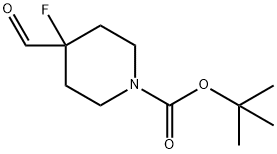 1-BOC-4-FLUORO-4-FORMYL-PIPERIDINE Struktur