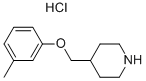 4-[(3-METHYLPHENOXY)METHYL]PIPERIDINEHYDROCHLORIDE Struktur