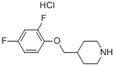 4-[(2,4-DIFLUOROPHENOXY)METHYL]PIPERIDINEHYDROCHLORIDE Struktur