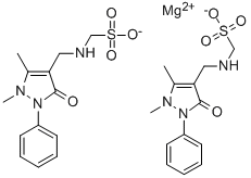 magnesium [(2,3-dihydro-1,5-dimethyl-3-oxo-2-phenyl-1H-pyrazol-4-yl)methylamino]methanesulphonate Struktur