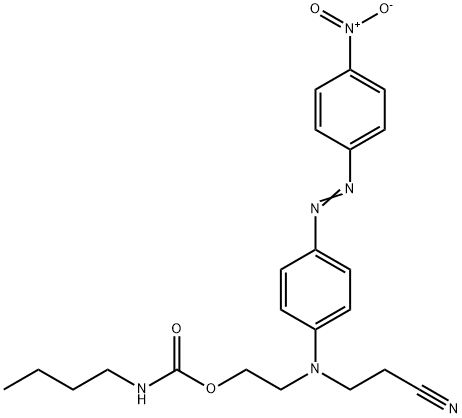 2-[(2-cyanoethyl)[4-[(4-nitrophenyl)azo]phenyl]amino]ethyl butylcarbamate Struktur