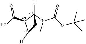 (1R,4S,5R)-Rel-2-Boc-2-azabicyclo-[2.1.1]hexane-5-carboxylic acid Struktur