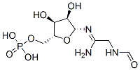 [(2R,3S,4R,5R)-5-[(1-amino-2-formamido-ethylidene)amino]-3,4-dihydroxy-oxolan-2-yl]methoxyphosphonic acid Struktur