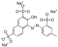 3-hydroxy-4-[(4-methyl-2-sulphophenyl)azo]naphthalene-2,7-disulphonic acid, sodium salt Struktur