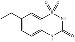 2H-1,2,4-Benzothiadiazin-3(4H)-one,7-ethyl-,1,1-dioxide(9CI) Struktur