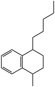 1,2,3,4-tetrahydro-1-methyl-4-pentylnaphthalene Struktur