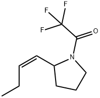 Pyrrolidine, 2-(1Z)-1-butenyl-1-(trifluoroacetyl)- (9CI) Struktur