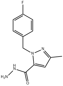 1-(4-FLUOROBENZYL)-3-METHYL-1H-PYRAZOLE-5-CARBOHYDRAZIDE Struktur