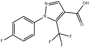 5-(TRIFLUOROMETHYL)-1-(4-FLUOROPHENYL)-1H-PYRAZOLE-4-CARBOXYLIC ACID Struktur