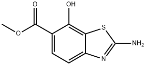 6-Benzothiazolecarboxylicacid,2-amino-7-hydroxy-,methylester(9CI) Struktur