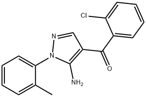 (5-AMINO-1-O-TOLYL-1H-PYRAZOL-4-YL)(2-CHLOROPHENYL)METHANONE Struktur