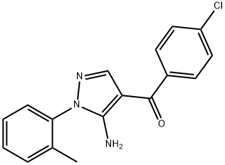 (5-AMINO-1-O-TOLYL-1H-PYRAZOL-4-YL)(4-CHLOROPHENYL)METHANONE Struktur