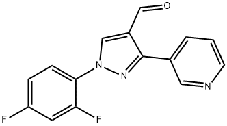 1-(2,4-DIFLUOROPHENYL)-3-(PYRIDIN-3-YL)-1H-PYRAZOLE-4-CARBALDEHYDE Struktur