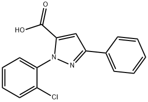 1-(2-CHLOROPHENYL)-3-PHENYL-1H-PYRAZOLE-5-CARBOXYLIC ACID Struktur