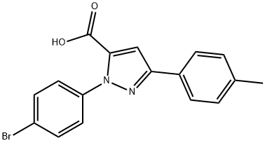 1-(4-BROMOPHENYL)-3-P-TOLYL-1H-PYRAZOLE-5-CARBOXYLIC ACID Struktur