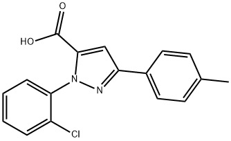 1-(2-CHLOROPHENYL)-3-P-TOLYL-1H-PYRAZOLE-5-CARBOXYLIC ACID Struktur