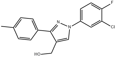 (1-(3-CHLORO-4-FLUOROPHENYL)-3-P-TOLYL-1H-PYRAZOL-4-YL)METHANOL Struktur