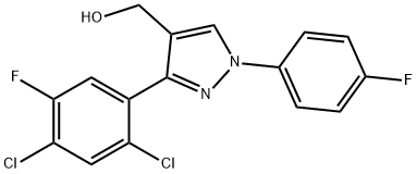 (3-(2,4-DICHLORO-5-FLUOROPHENYL)-1-(4-FLUOROPHENYL)-1H-PYRAZOL-4-YL)METHANOL Struktur