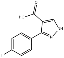 3-(4-FLUOROPHENYL)-1H-PYRAZOLE-4-CARBOXYLIC ACID Struktur