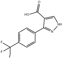 3-(4-TRIFLUOROMETHYL-PHENYL)-1H-PYRAZOLE-4-CARBOXYLIC ACID Struktur