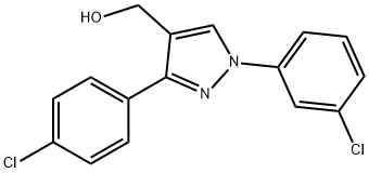 (1-(3-CHLOROPHENYL)-3-(4-CHLOROPHENYL)-1H-PYRAZOL-4-YL)METHANOL Struktur