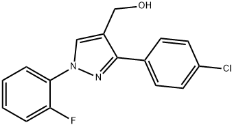 (3-(4-CHLOROPHENYL)-1-(2-FLUOROPHENYL)-1H-PYRAZOL-4-YL)METHANOL Struktur