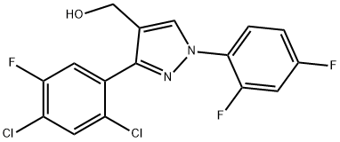 (3-(2,4-DICHLORO-5-FLUOROPHENYL)-1-(2,4-DIFLUOROPHENYL)-1H-PYRAZOL-4-YL)METHANOL Struktur