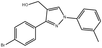 (3-(4-BROMOPHENYL)-1-M-TOLYL-1H-PYRAZOL-4-YL)METHANOL Struktur