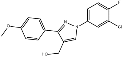 (1-(3-CHLORO-4-FLUOROPHENYL)-3-(4-METHOXYPHENYL)-1H-PYRAZOL-4-YL)METHANOL Struktur