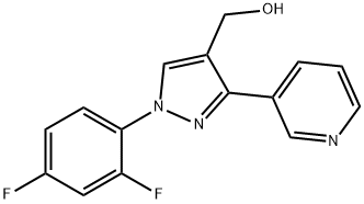 (1-(2,4-DIFLUOROPHENYL)-3-(PYRIDIN-3-YL)-1H-PYRAZOL-4-YL)METHANOL Struktur