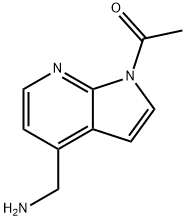 1H-Pyrrolo[2,3-b]pyridine-4-methanamine,  1-acetyl-  (9CI) Struktur