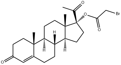 17-(bromoacetoxy)progesterone Struktur