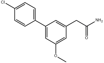 4'-Chloro-5-methoxy-(1,1'-biphenyl)-3-acetamide Struktur