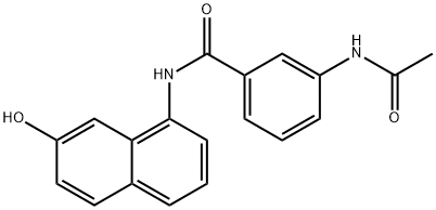 3-(acetylamino)-N-(7-hydroxy-1-naphthyl)benzamide Struktur