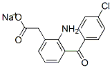 2-Amino-3-(4-chlorobenzoyl)benzeneacetic acid sodium salt Struktur