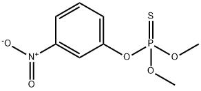 Thiophosphoric acid O,O-dimethyl O-(m-nitrophenyl) ester Struktur