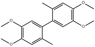 4,4',5,5'-tetramethoxy-2,2'-dimethyl-1,1'-biphenyl Struktur