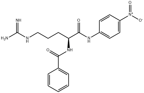 Benzoylarginine-p-nitroanilide Struktur