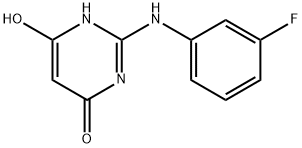 4(1H)-Pyrimidinone, 2-[(3-fluorophenyl)amino]-6-hydroxy- (9CI) Struktur