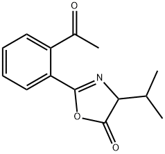 5(4H)-Oxazolone,  2-(2-acetylphenyl)-4-(1-methylethyl)- Struktur