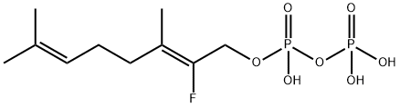 2-fluorogeranyl pyrophosphate Struktur