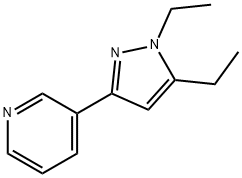 Pyridine, 3-(1,5-diethyl-1H-pyrazol-3-yl)- (9CI) Struktur