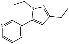 Pyridine, 3-(1,3-diethyl-1H-pyrazol-5-yl)- (9CI) Struktur