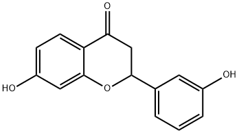 2,3-Dihydro-7-hydroxy-2-(3-hydroxyphenyl)-4H-1-benzopyran-4-one Struktur