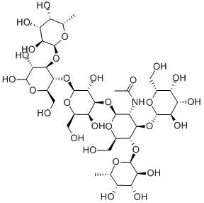 GAL-BETA1,3(FUC-ALPHA1,4)GLCNAC-BETA1,3GAL-BETA1,4(FUC-ALPHA1,3)GLC Struktur