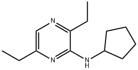 Pyrazinamine, N-cyclopentyl-3,6-diethyl- (9CI) Struktur