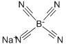 Sodium tetracyanoborate Struktur