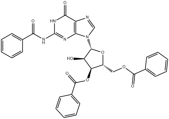 2'',3'',5''-Tri-O-benzoylguanosine Struktur